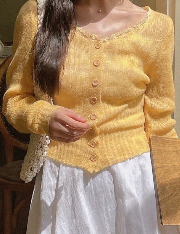 Cardigan SHEIN, galben