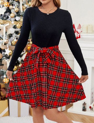 Rochie scurta SHEIN, negru/rosu