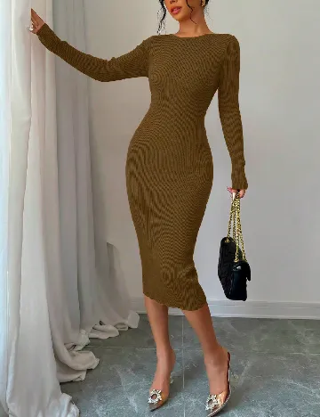 Rochie medie SHEIN, kaki