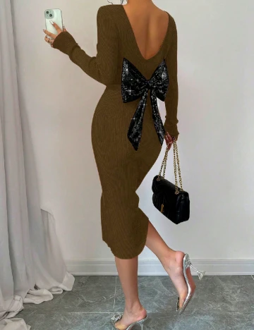 Rochie medie SHEIN, kaki