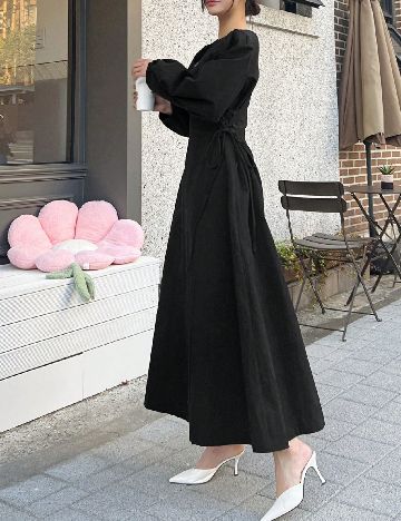 Rochie lunga Dazy, negru