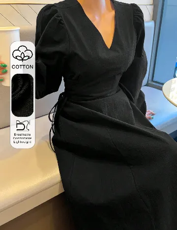 Rochie lunga Dazy, negru