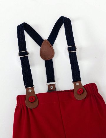 Compleu Shein Kids, alb/rosu