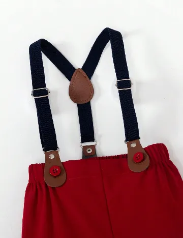 Compleu Shein Kids, alb/rosu