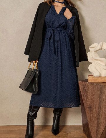 Rochie medie SHEIN CURVE, bleumarin