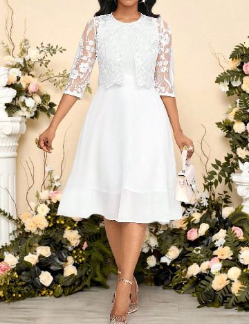 Rochie scurta SHEIN, alb