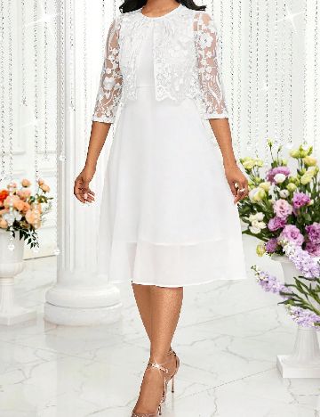 Rochie scurta SHEIN, alb