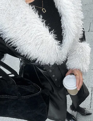 Trench SHEIN CURVE, negru