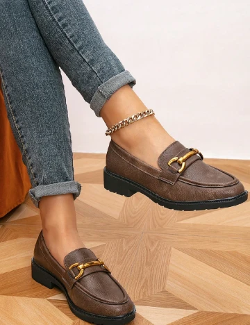 Mocasini SHEIN, maro