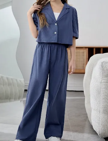 Compleu Shein Kids, bleumarin