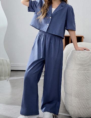 Compleu Shein Kids, bleumarin