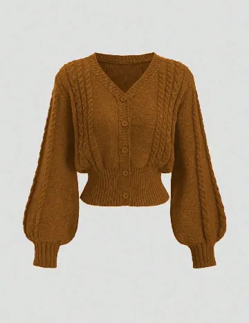 Cardigan SHEIN, maro