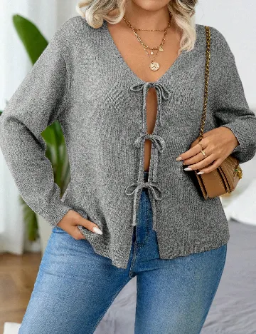 Cardigan SHEIN CURVE, gri