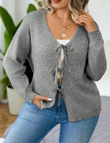 Cardigan SHEIN CURVE, gri