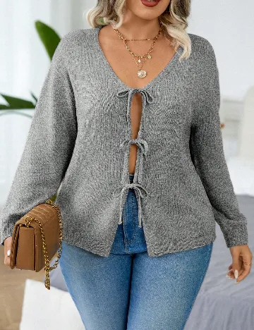 Cardigan SHEIN CURVE, gri