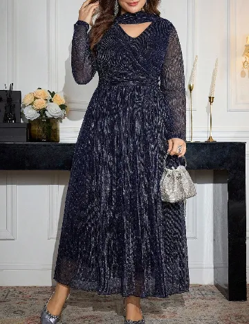 Rochie lunga SHEIN CURVE, bleumarin