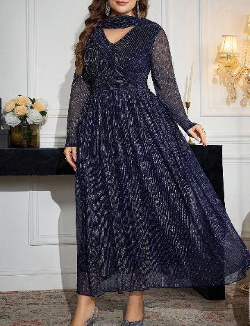 Rochie lunga SHEIN CURVE, bleumarin