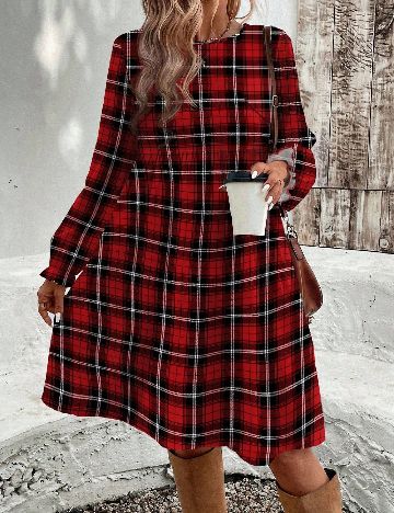 Rochie scurta Emery Rose, rosu