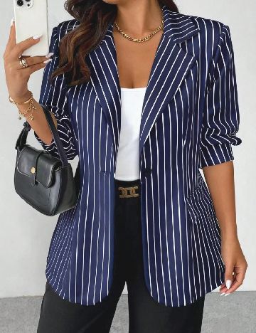 Sacou SHEIN CURVE, albastru