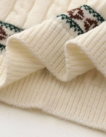 Pulover Shein Kids, alb