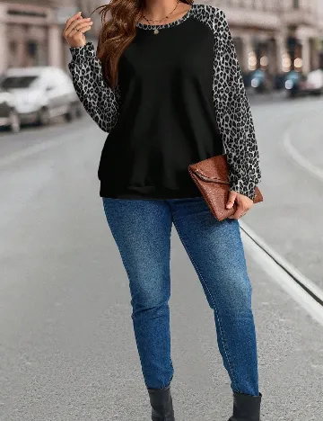 Bluza SHEIN CURVE, negru