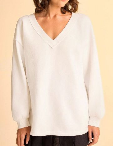 Bluza Oversize SHEIN, alb