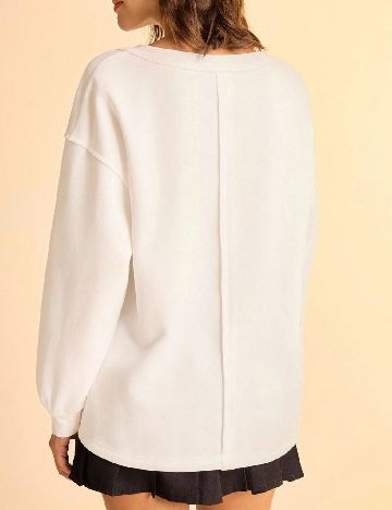 Bluza Oversize SHEIN, alb