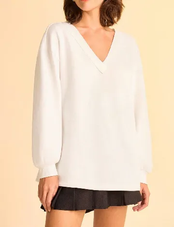 Bluza Oversize SHEIN, alb