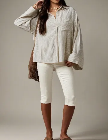 Camasa Missguided, alb/bej