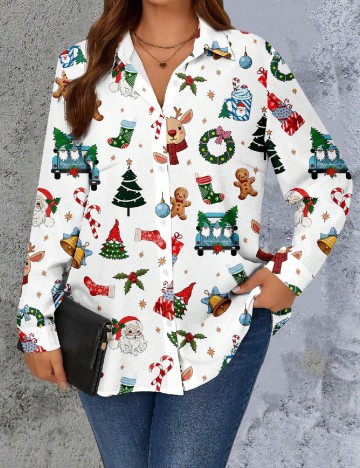 Camasa Emery Rose Curve, alb