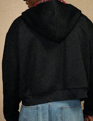 Jacheta reversibila SHEIN, negru/rosu