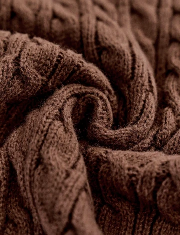 Pulover SHEIN, maro/negru