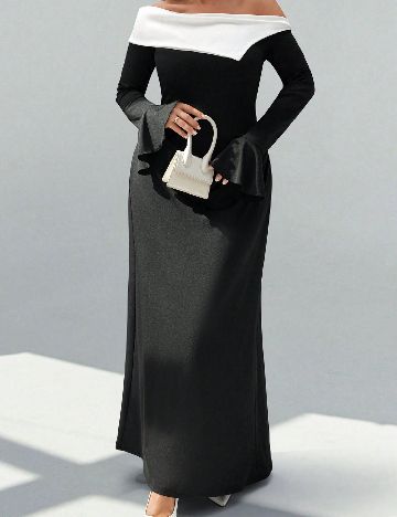 Rochie lunga SHEIN CURVE, negru