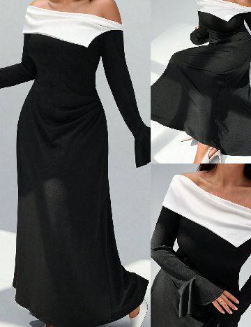 Rochie lunga SHEIN CURVE, negru