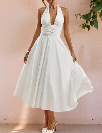 Rochie medie SHEIN, alb