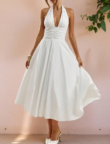 Rochie medie SHEIN, alb