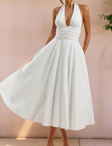 Rochie medie SHEIN, alb