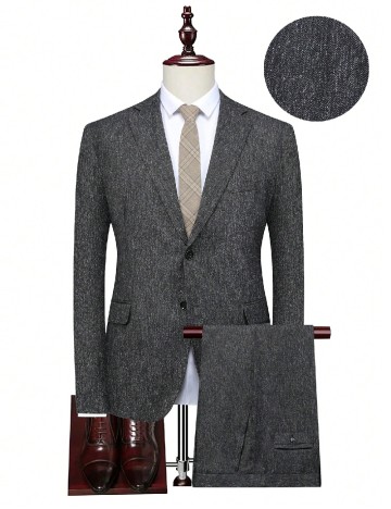 Costum SHEIN Plus Size Men, gri