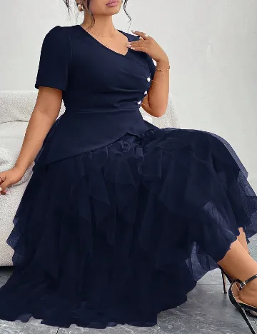 Rochie lunga SHEIN CURVE, bleumarin