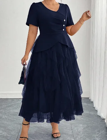 Rochie lunga SHEIN CURVE, bleumarin