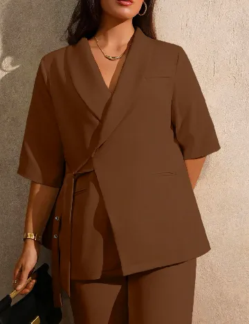 Sacou SHEIN CURVE, maro