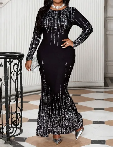 Rochie lunga SHEIN CURVE, negru