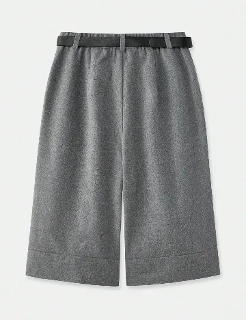 Pantaloni trei sferturi SHEIN, gri