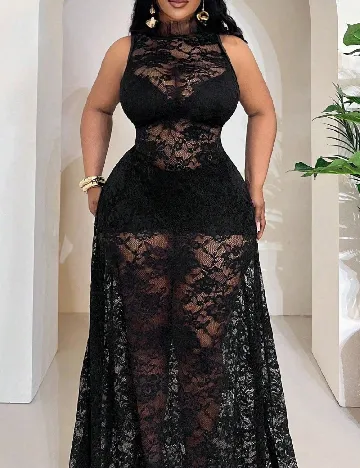 Rochie lunga SHEIN CURVE, negru