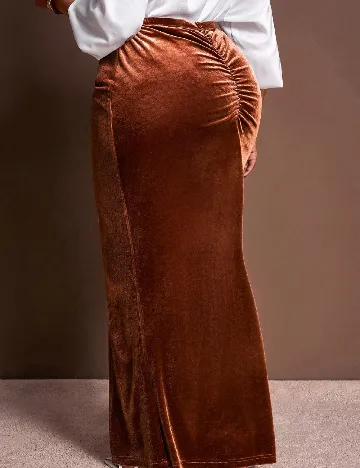 Fusta SHEIN CURVE, maro