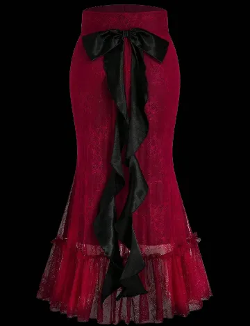 Fusta SHEIN CURVE, rosu