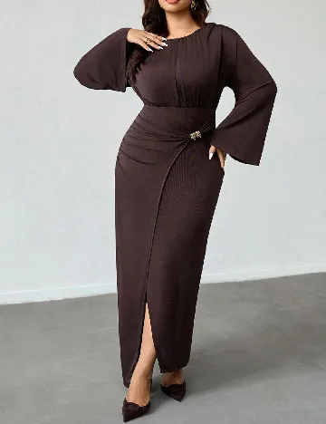Rochie lunga SHEIN CURVE, maro