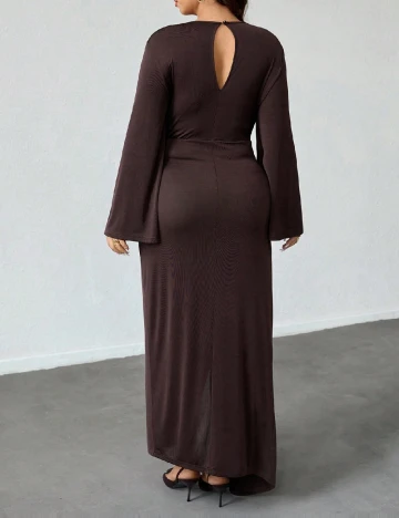 Rochie lunga SHEIN CURVE, maro