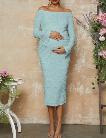 Rochie medie SHEIN Maternity, bleu