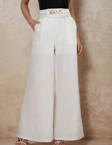 Pantaloni SHEIN, alb